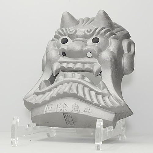 菊間瓦 【鬼面】鬼瓦 鬼の置物 いぶし銀 鬼師 伝統工芸品 手作り