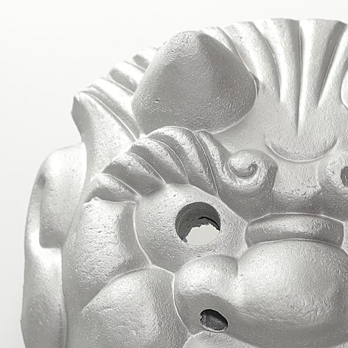 菊間瓦 【鬼面】鬼瓦 鬼の置物 いぶし銀 鬼師 伝統工芸品 手作り 菊