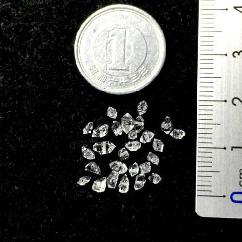 ハーキマーダイヤモンド＊完全無選別・サイズミックス＊4.5センチ＊25