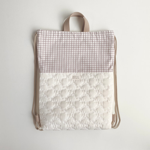 送料無料》 ぷくぷくキルト キルティング ナップサック 恐竜