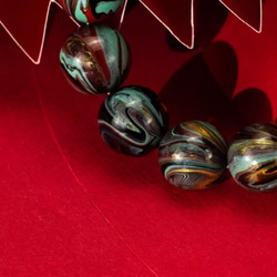 ハンドメイド ブレスレット バングル 漆器 漆塗り 月夜川 リストバンド 古代の技術 黒檀 誕生日 周年記念日 彼氏 5枚目の画像