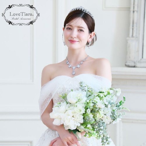 シャングリラジルコニアネックレス＆イヤリング/ピアス RL-62|結婚式