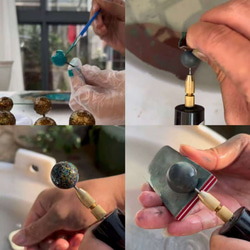 ハンドメイド ブレスレット バングル 漆器 漆塗り 飛ぶ リストバンド 古代の技術 黒檀 誕生日 周年記念日 彼氏 9枚目の画像