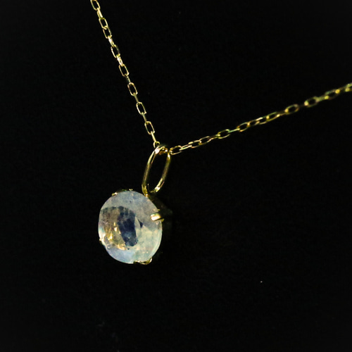 AG-K18-127 天然石 K18 ペンダント トップ ブルームーンストーン