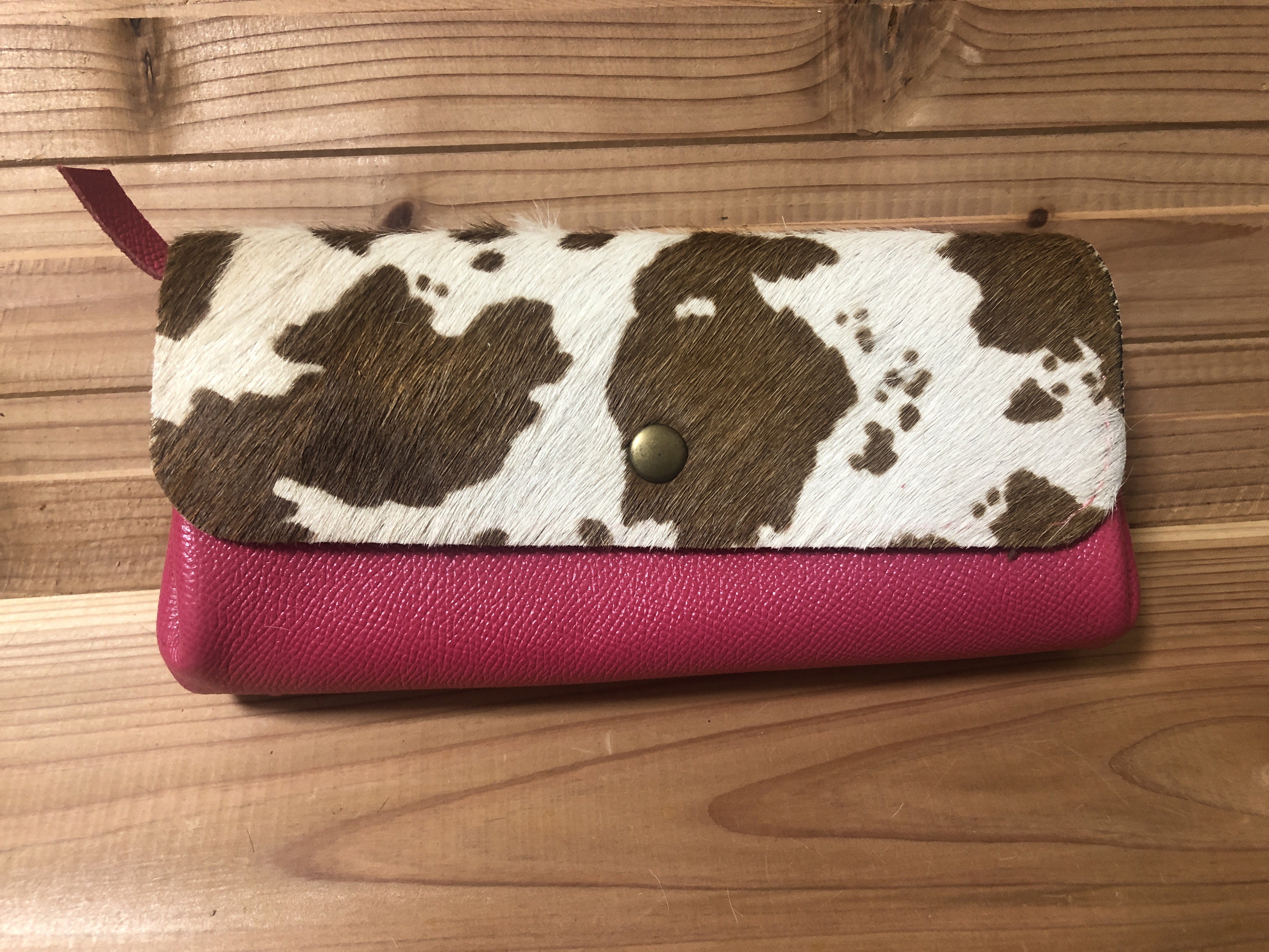 レザーハラコふっくら長財布☆