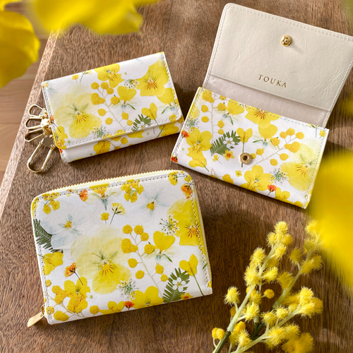 押し花で作るミニ財布・コンパクト財布