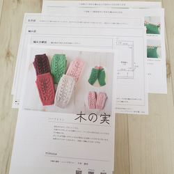 【編み図】ハーフミトン「木の実」 5枚目の画像