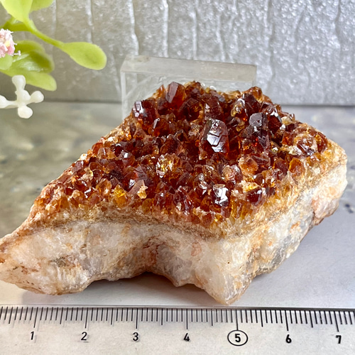 シトリンクォーツクラスター✨ハート型✨台座付き✨