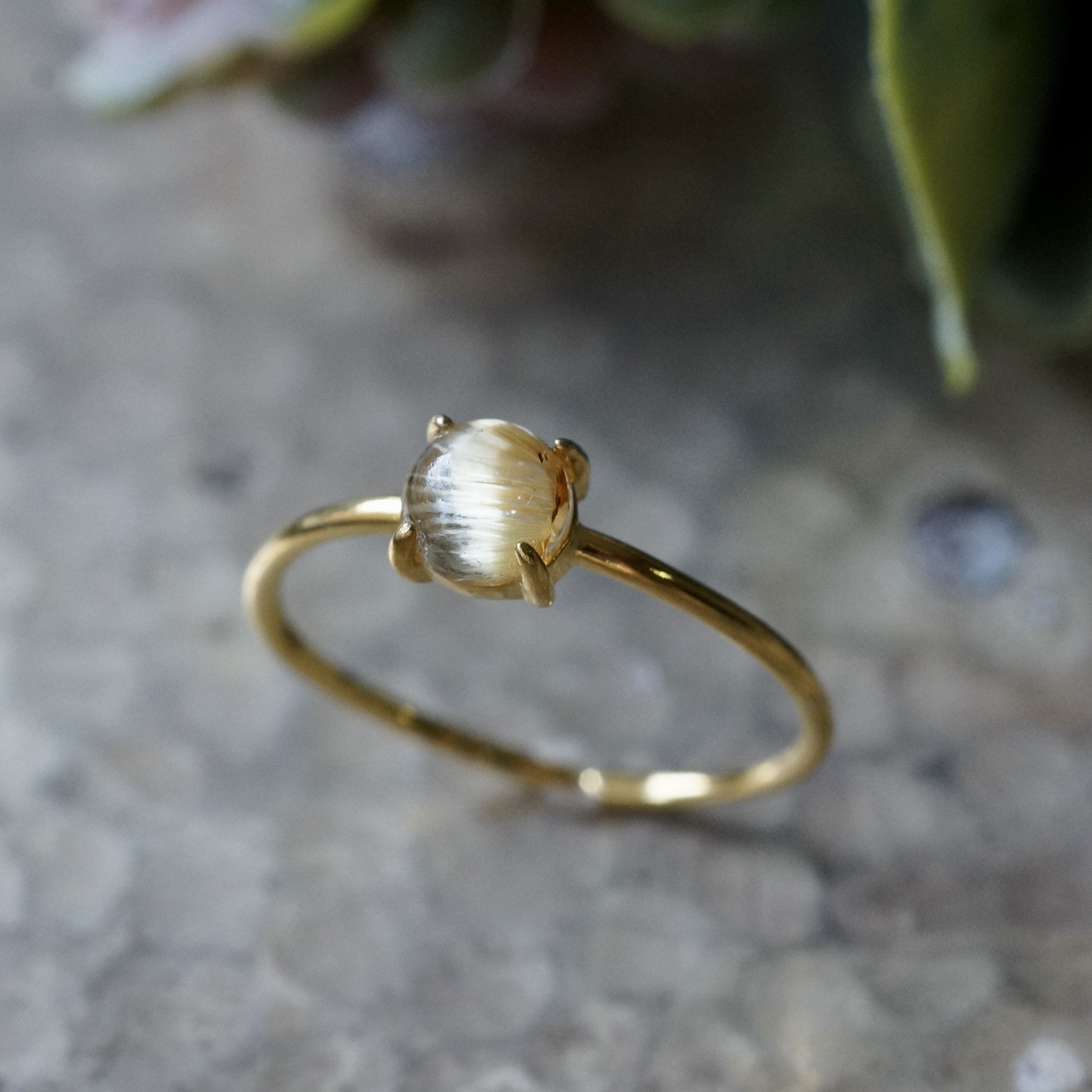 再販 ルチルキャッツアイ 7号〜フリーサイズリング 18kgp シルバー925