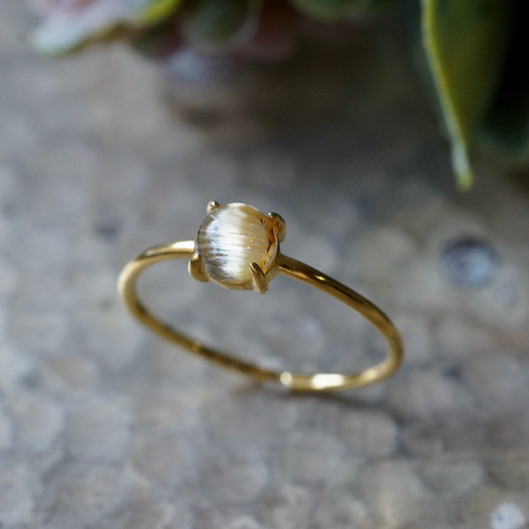 再販 ルチルキャッツアイ 7号〜フリーサイズリング 18kgp シルバー925