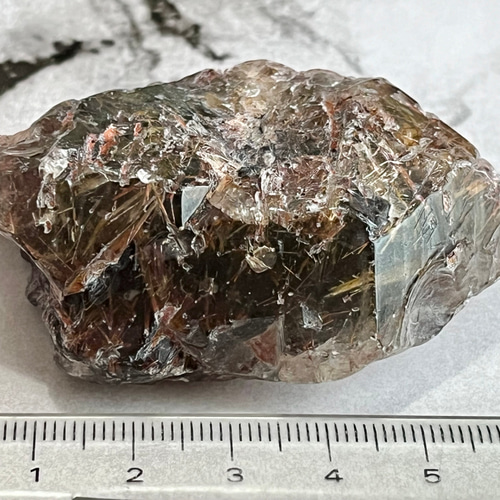 当社の ルチル内包 原石 骸骨水晶 クォーツ エレスチャル スモーキー コレクション