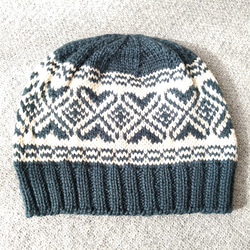 洗濯機で洗えるニット帽 ノルディック柄 キッズ～レディースSサイズ