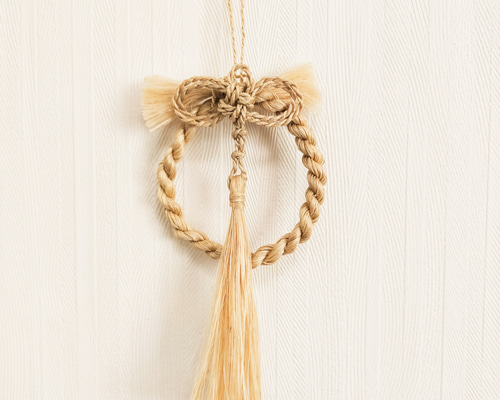 精麻飾り（ree様ご注文品） 精麻】しめ縄飾り〈小〉 二重叶結び 靈氣 ◇受注制作◇ しめ縄
