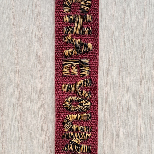 TWICE チェヨン 刺繍ネームタグ&ビーズキーホルダー レッド