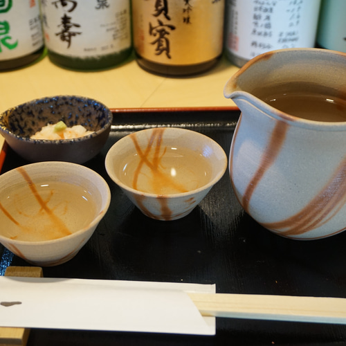 備前緋襷(ひだすき)酒器と盃の3点セット おちょこ・ぐい呑み