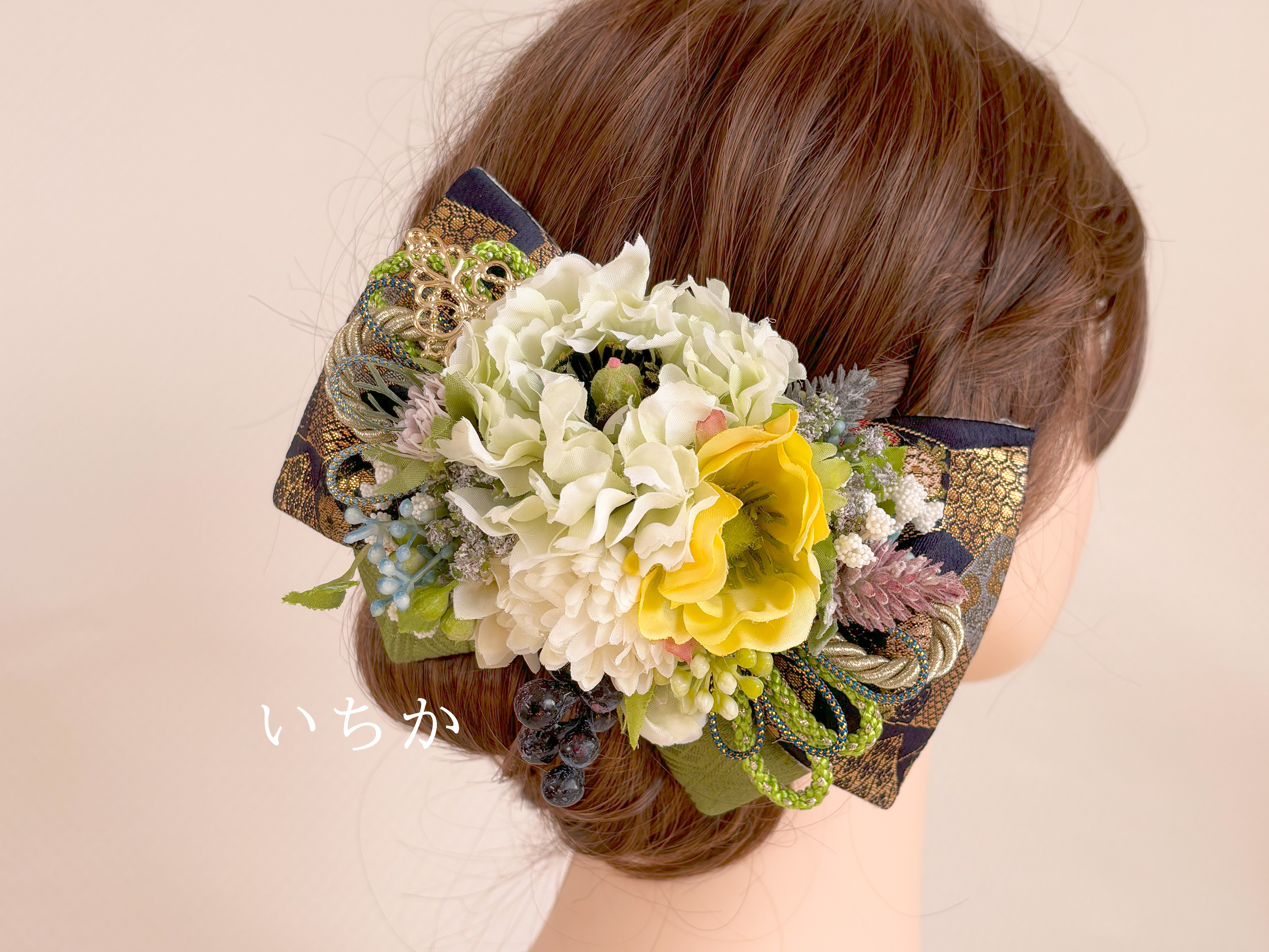 成人式・卒業式・振袖・袴 リボン髪飾り ヘッドドレス a003 いちか