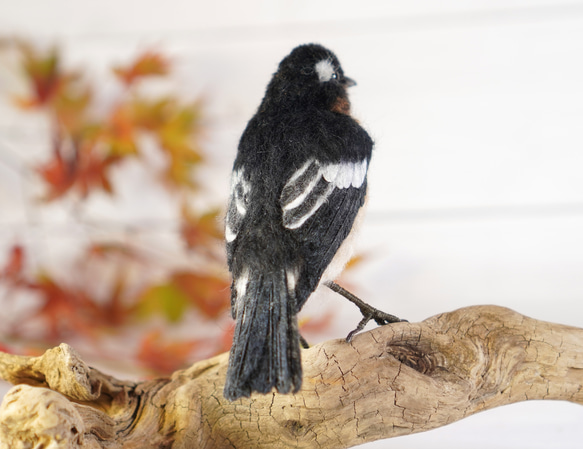 ＊野鳥＊羊毛フェルト ムギマキ(オス) 6枚目の画像