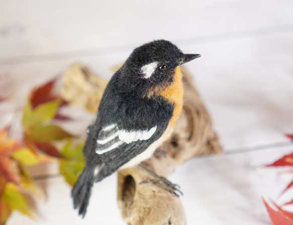 ＊野鳥＊羊毛フェルト ムギマキ(オス) 2枚目の画像