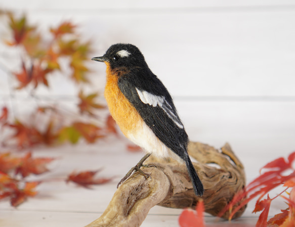 ＊野鳥＊羊毛フェルト ムギマキ(オス) 7枚目の画像