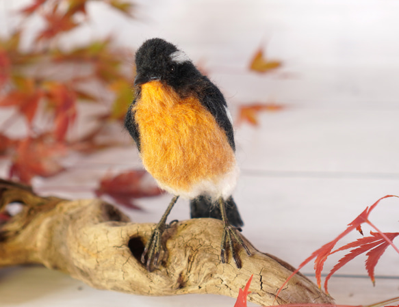 ＊野鳥＊羊毛フェルト ムギマキ(オス) 9枚目の画像