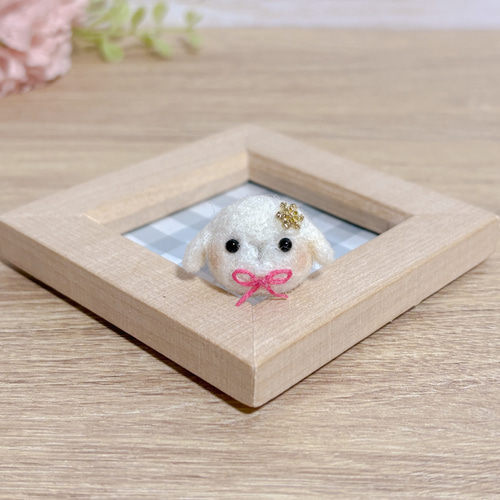 羊毛フェルト yuki 冬のどうぶつ 羊毛リング 指輪 白うさぎ ゆきうさぎ ユキウサギ