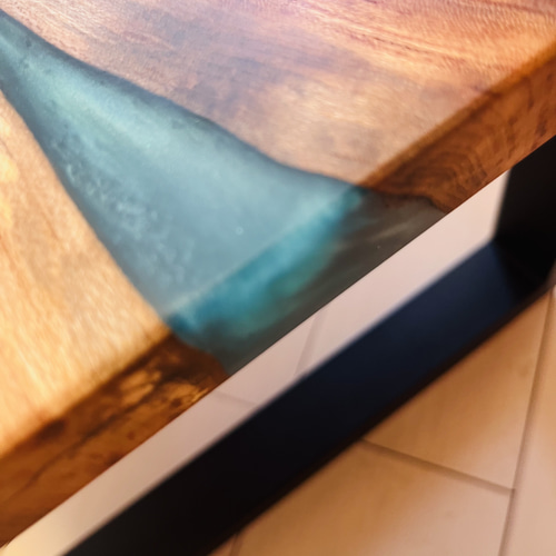 レジンテーブル リバーテーブル ローテーブル 桜 チェリー 一枚板