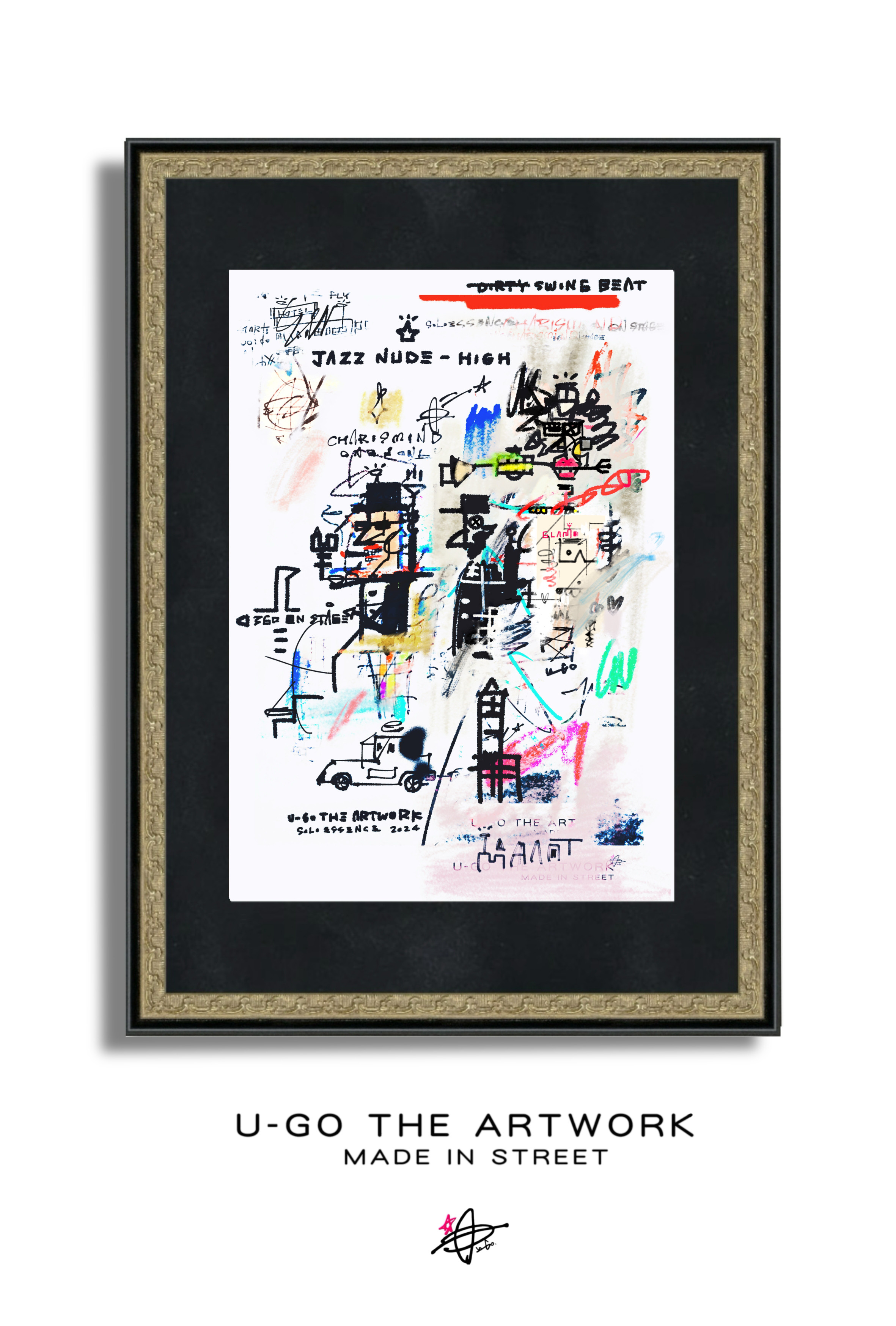 ﾌﾚｰﾑ込み「U-GO THE ARTWORK」ｸﾞﾗﾌｨﾃｨ ｲﾝﾃﾘｱ 8,640円