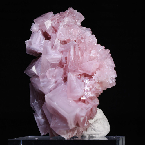 ロボテックな超幾何学造形】天然 ピンク ハライト 鉱物 標本｜アメリカ