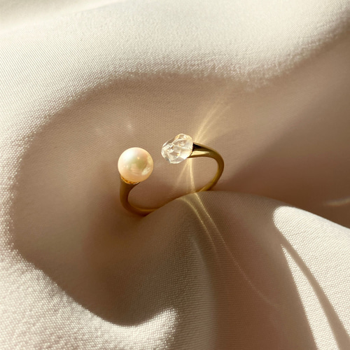 凛】SV925貴重あこや真珠ベビーパール【保証書付き】天然ハーキマー