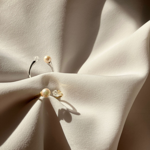 あこや真珠ロング⭐️彩凛ベビーパール❣️7連ピカピカ指輪『りんりん手作』 あこや真珠ロング⭐️彩凛ベビーパール❣️7連ピカピカ指輪