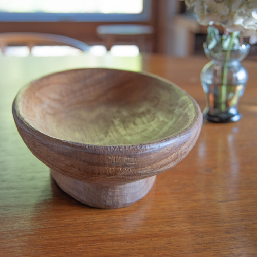 手作りクリの木 楕円形 盛り皿 台座付き ナチュラルデザイン お菓子