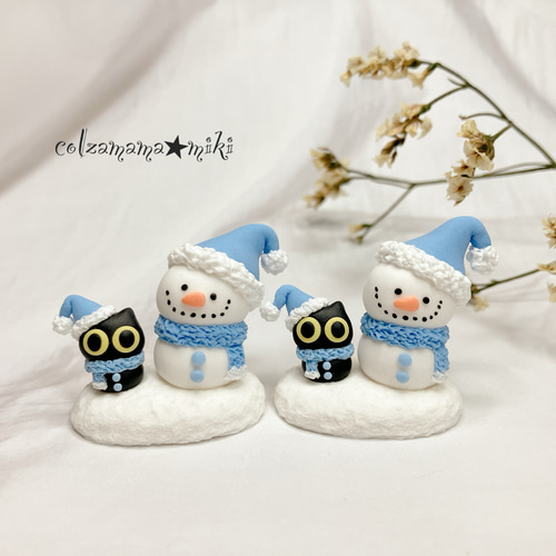 黒ねこのクリスマス♡ ミニチュア クリスマス飾り ミニチュア 置物