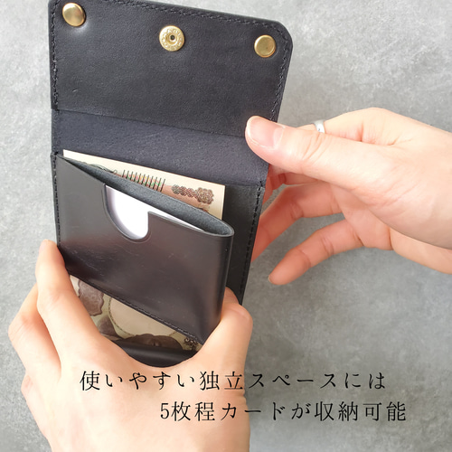 ◇立体ゴールド金具の大人な2種のブラックレザーウォレット ◇立体ゴールド金具の大人な2種のブラックレザーウォレット