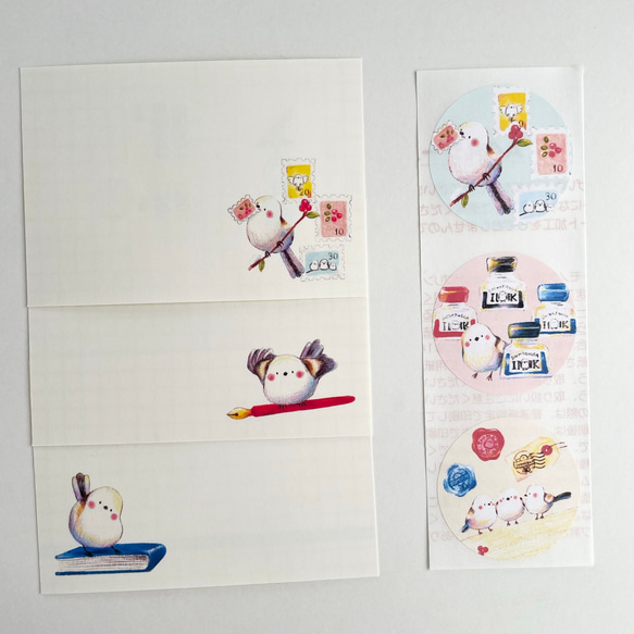 おてがみシマエナガさんのレターセット 3枚目の画像
