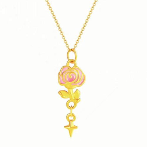24K 24金　薔薇型　ペンダントトップ　中空　AU999刻印入り 24K 24金 薔薇型 ペンダントトップ 中空 AU999刻印入り