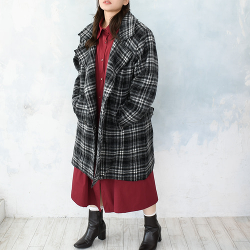 専用　タケオキクチ　ウールメルトンピーコート　Pコート　レザー　タータンチェック tk.TAKEO KIKUCHI（ティーケータケオキクチ）の「◇テック