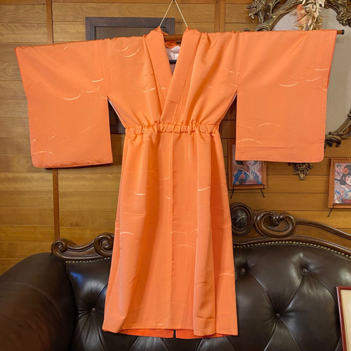 和洋折衷 着物 リメイク ワンピース ドレス 帯サッシュベルト 色無地を