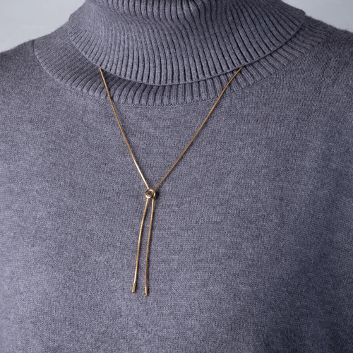 ループタイ ロングネックレス つけっぱなしOK！ユニセックス・調節可能