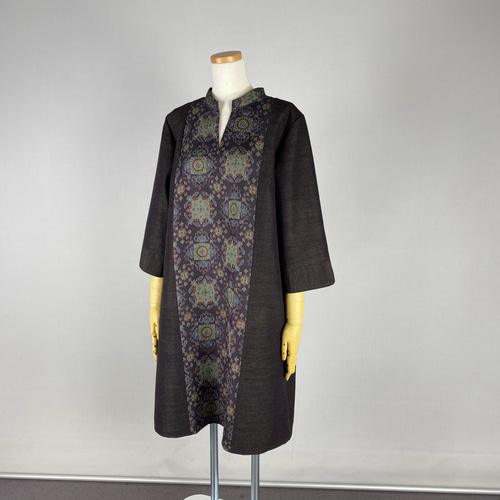 ✨感謝SALE20%off 結城紬×大島紬 ゆったりチュニックワンピース