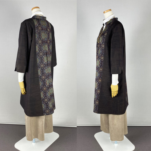 ✨感謝SALE20%off 結城紬×大島紬 ゆったりチュニックワンピース