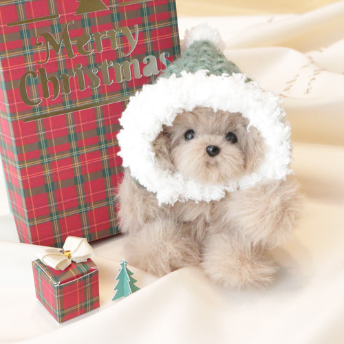 トイプードル シルバー モールドール クリスマス プレゼント