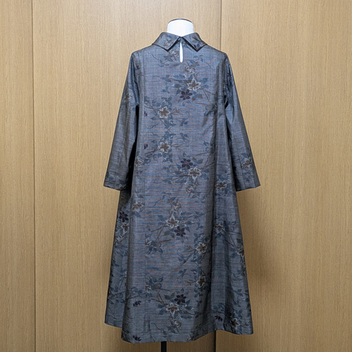 SOLD 着物リメイク ワンピース 大島紬 M〜L ワンピース さら