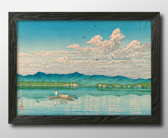 12104□ポスター アート 『川瀬巴水 日本画』北欧 A3 イラスト