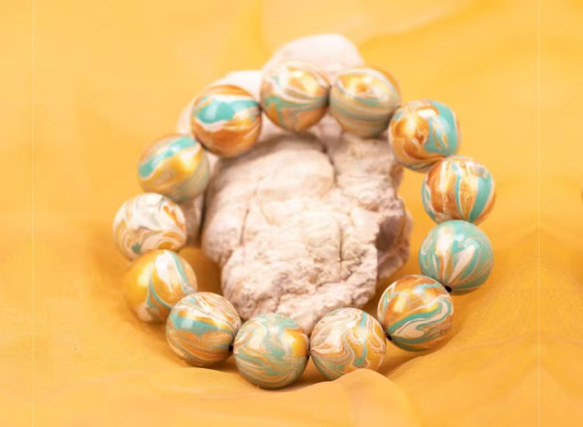 ハンドメイド ブレスレット バングル 漆器 漆塗り 月泉 リストバンド 古代の技術 黒檀 誕生日 周年記念日 彼氏 1枚目の画像