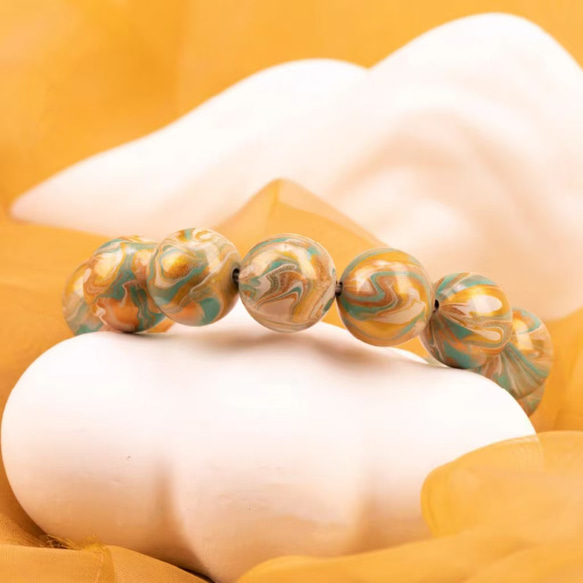 ハンドメイド ブレスレット バングル 漆器 漆塗り 月泉 リストバンド 古代の技術 黒檀 誕生日 周年記念日 彼氏 6枚目の画像