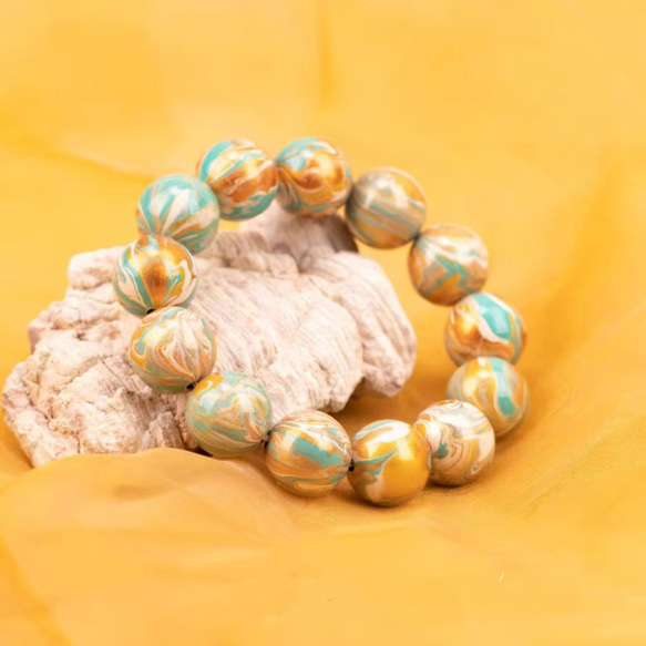 ハンドメイド ブレスレット バングル 漆器 漆塗り 月泉 リストバンド 古代の技術 黒檀 誕生日 周年記念日 彼氏 4枚目の画像