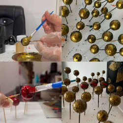 ハンドメイド ブレスレット バングル 漆器 漆塗り 月泉 リストバンド 古代の技術 黒檀 誕生日 周年記念日 彼氏 10枚目の画像