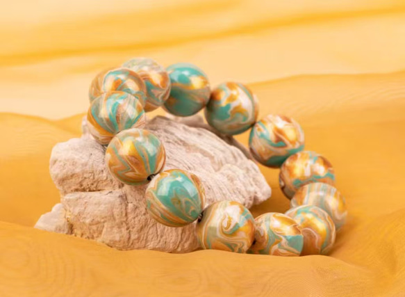 ハンドメイド ブレスレット バングル 漆器 漆塗り 月泉 リストバンド 古代の技術 黒檀 誕生日 周年記念日 彼氏 5枚目の画像