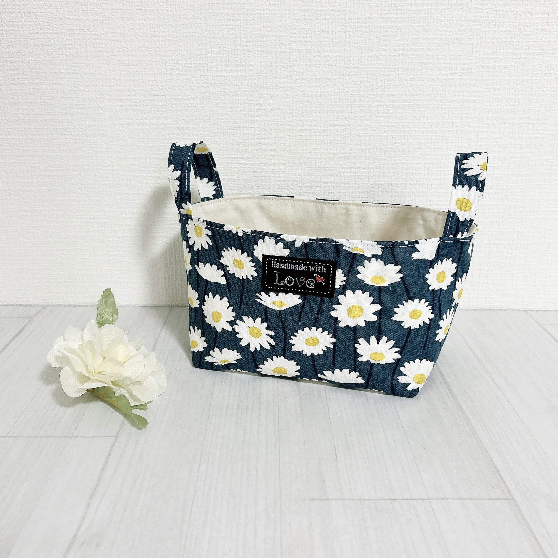 花柄 布バスケット 布かご フリーボックス・小物入れ anker-made