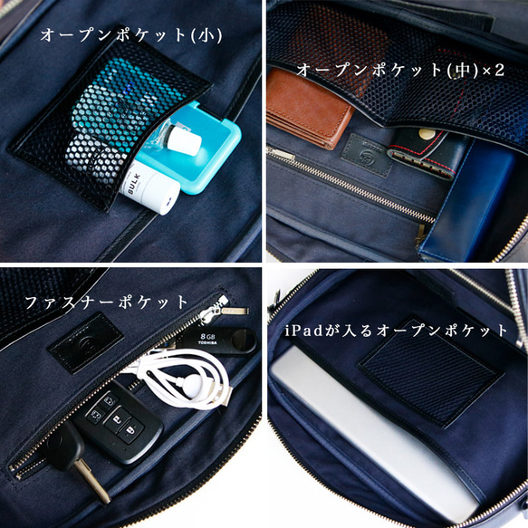 3WAY仕様  収納多数で旅行、出張、ビジネスに大活躍。本革ショルダーバッグ スキミング防止機能 5枚目の画像